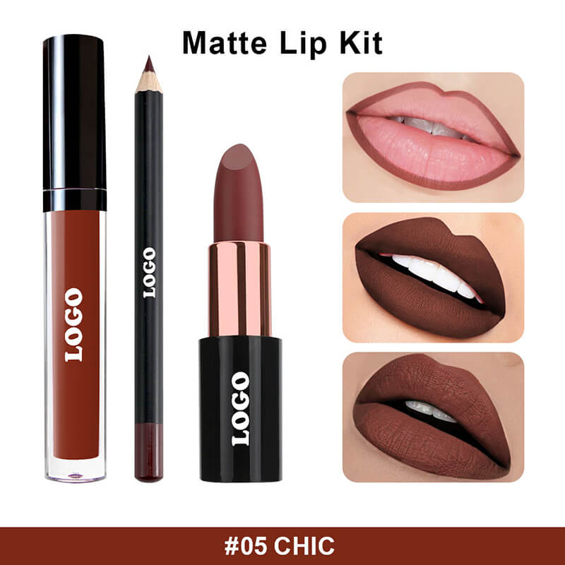 10 color 3 in 1 lip set matte lipstick lip stain lip liner gift kits