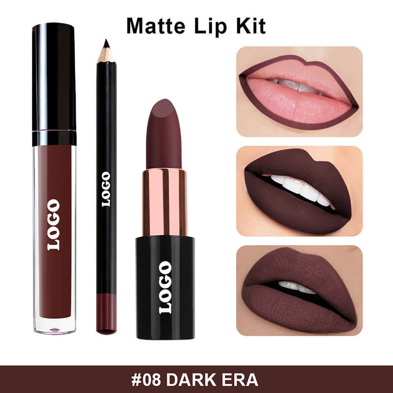 10 color 3 in 1 lip set matte lipstick lip stain lip liner gift kits