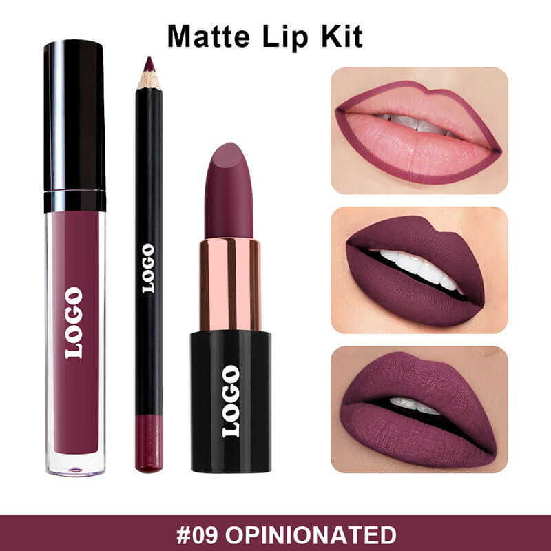 10 color 3 in 1 lip set matte lipstick lip stain lip liner gift kits