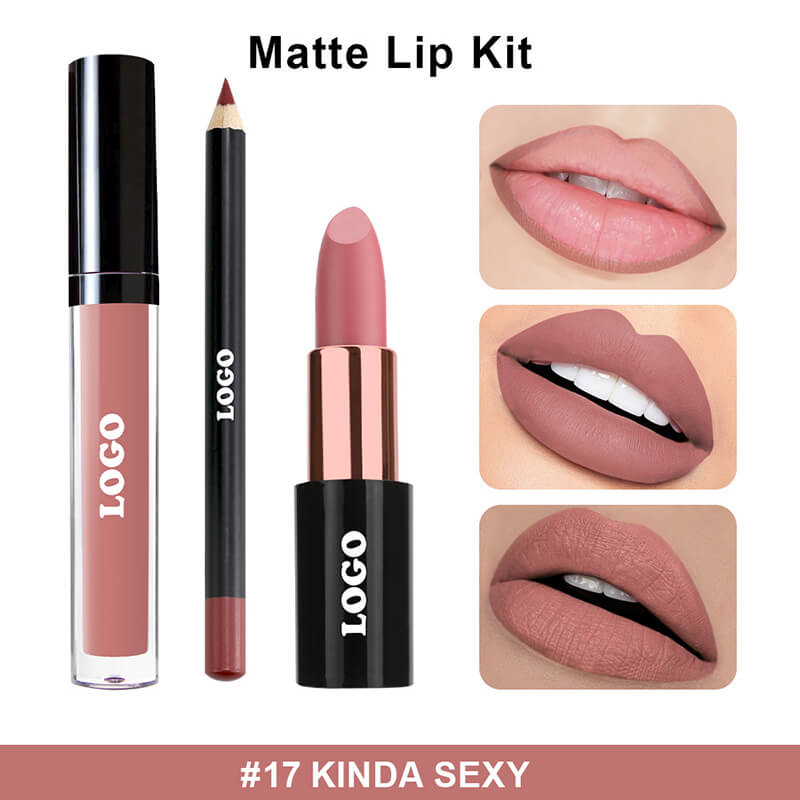 10 color 3 in 1 lip set matte lipstick lip stain lip liner gift kits