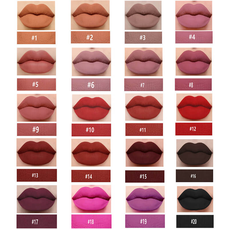 20 color matte lipstick liquid non-stick long lasting waterproof