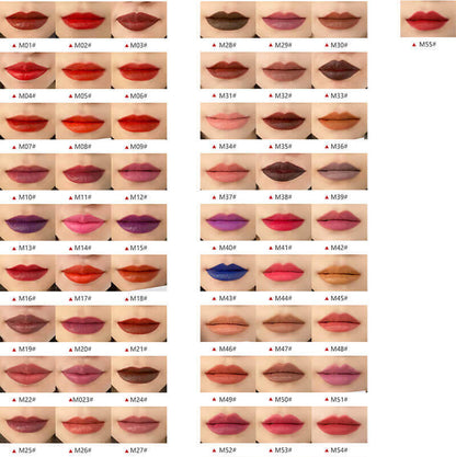 Lápiz labial líquido de 40 colores mate de larga duración