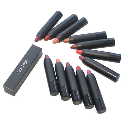 12 color crayon lipstick matte velvet moisturizing long-lasting