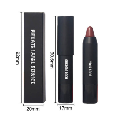 12 color crayon lipstick matte velvet moisturizing long-lasting