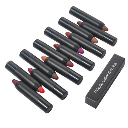 12 color crayon lipstick matte velvet moisturizing long-lasting