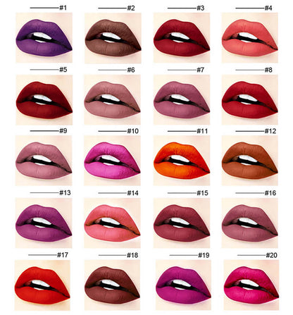 43 color matte liquid lipstick waterproof high pigmented (color 22-44)