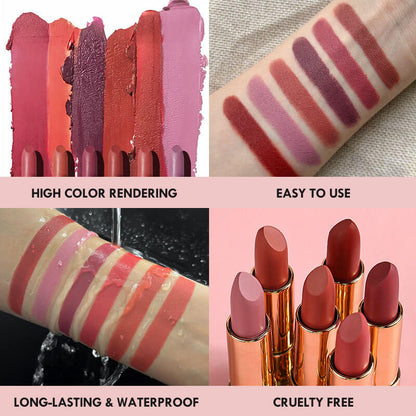 12 color matte lipstick velvet non-stick waterproof long lasting