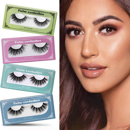 Mink eyelashes silk eyelash 3d lash handmade extension curl natural