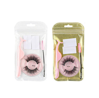 Self-adhesive false eyelashes reusable eyelash set glue-free thick