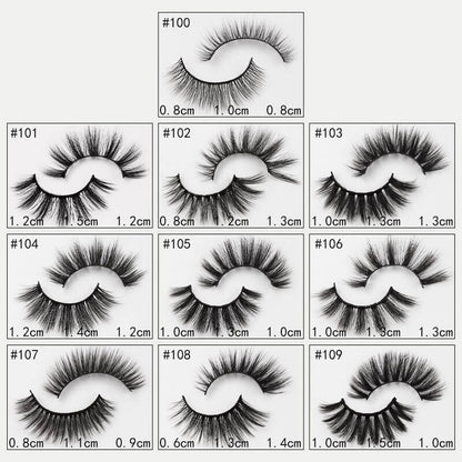 Self-adhesive false eyelashes reusable eyelash set glue-free thick