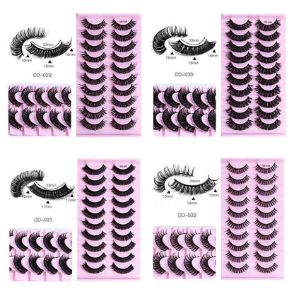 10 pairs false eyelashes mink eyelash fake lash large volume graft-free