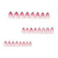 Nail art pink gradient manicure glitter short wear nail 24pcs