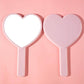 4 color heart-shaped makeup mirror love handheld portable handle mirror