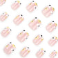 French short nails flower wearing nails fake nails removable 24pcs