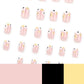 French short nails flower wearing nails fake nails removable 24pcs