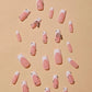 Butterfly fake nails press on nails reuseable diamond party 24pcs