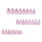 Handmade nail patch 3D manicure fake nails flower pearls 24pcs