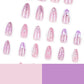 Handmade nail patch 3D manicure fake nails flower pearls 24pcs