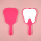 6 color makeup mirror cute teeth handle mirror advertising dental handheld