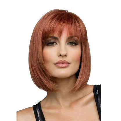 Amazon short straight hair bob wigs lady wig headgear 9.8 inch