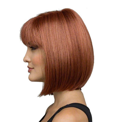 Amazon short straight hair bob wigs lady wig headgear 9.8 inch