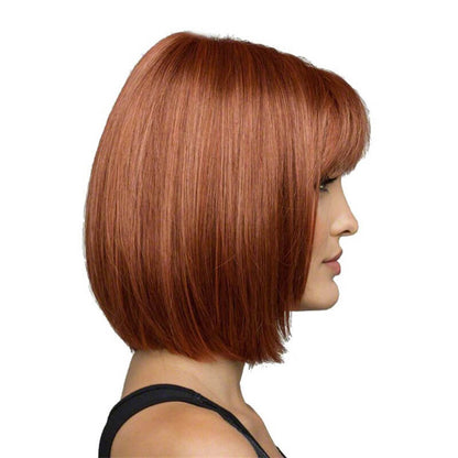 Amazon short straight hair bob wigs lady wig headgear 9.8 inch