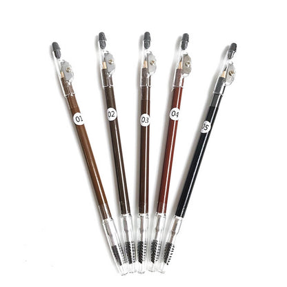 5 color eyebrow pencil wooden with sharpener high pigmented