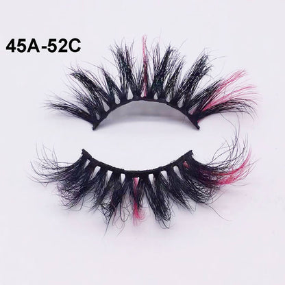 25mm/20mm false eyelash colour mink hair reusable long wear