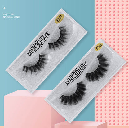 3D false eyelash mink reusable lashes thick soft natural