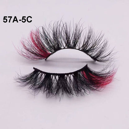 25mm/20mm false eyelash colour mink hair reusable long wear