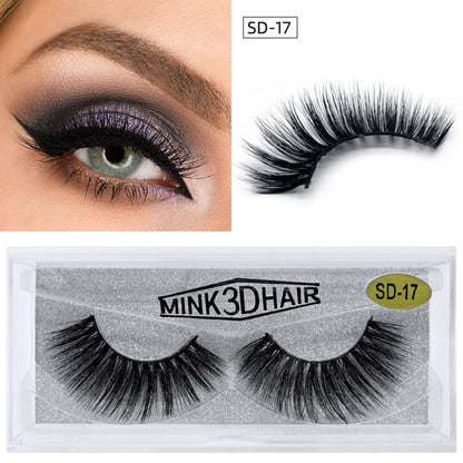 3D false eyelash mink reusable lashes thick soft natural