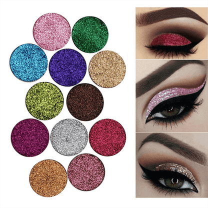 12 color eyeshadow glitter pressed eye shadow powder private label