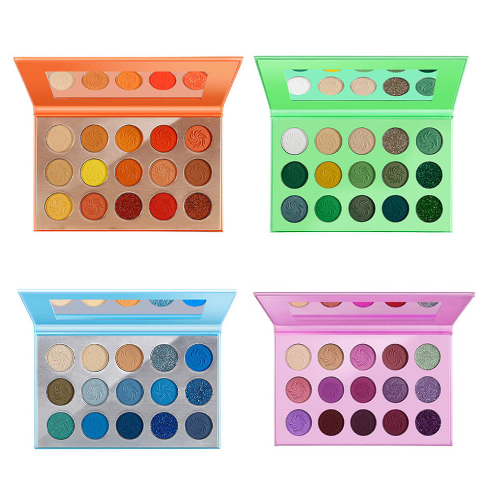 15 color eyeshadow palette waterproof vegan high pigmented