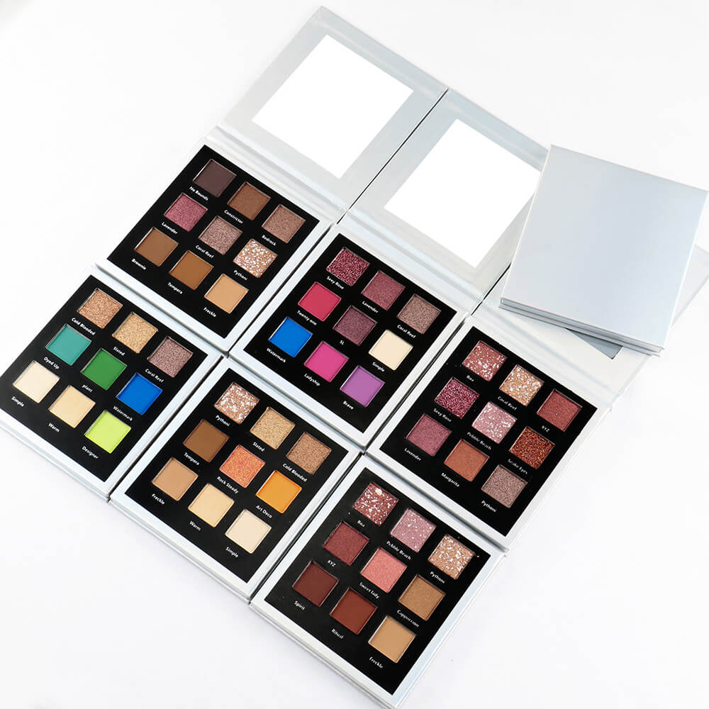 9 color eyeshadow palette high pigmented square eyeshadow