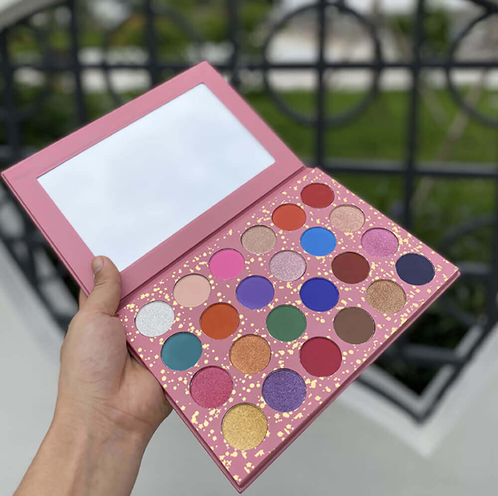 24 color eyeshadow palette pink colorful high pigmented