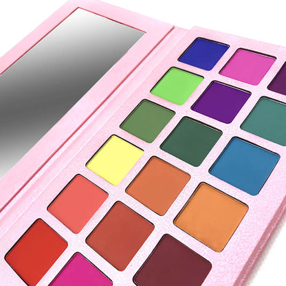 18 color matte eyeshadow palette colorful pigmented pink