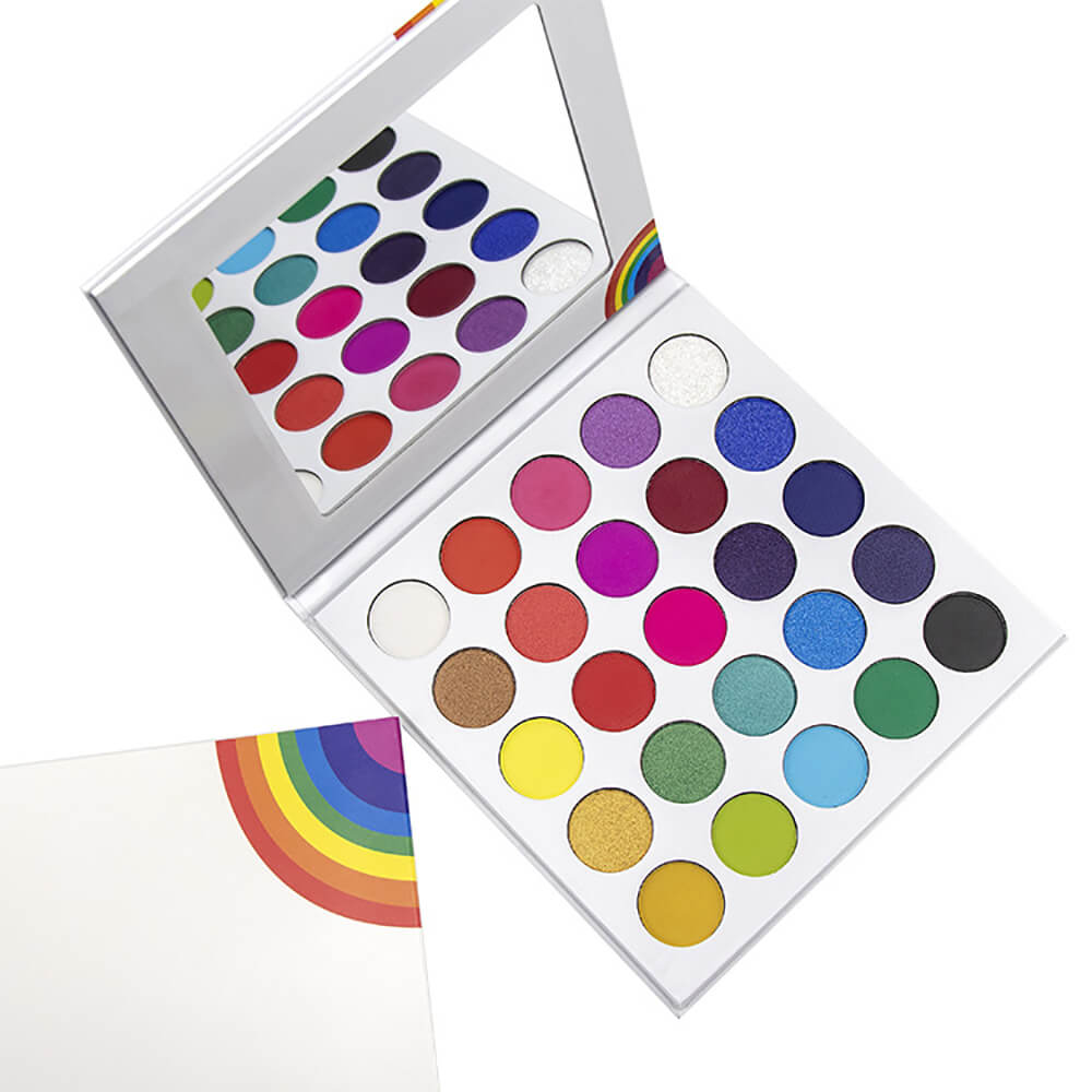 25 color eyeshadow palette rainbow waterproof high pigmented