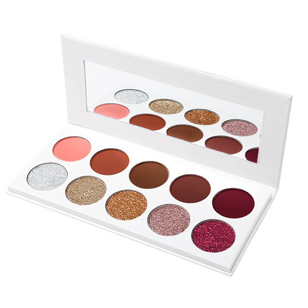 10 color eyeshadow palette matte glitter high pigmented