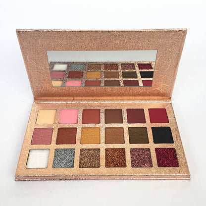 Paleta de sombras de ojos de 18 colores High Pigment Gold