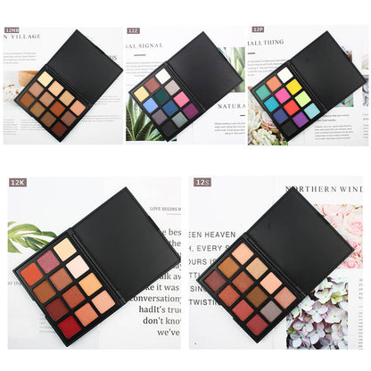 12 color eyeshadow palette dark earth tones waterproof long lasting