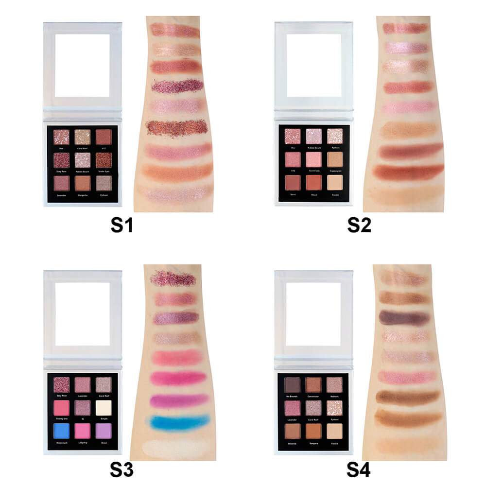 9 color eyeshadow palette high pigmented square eyeshadow