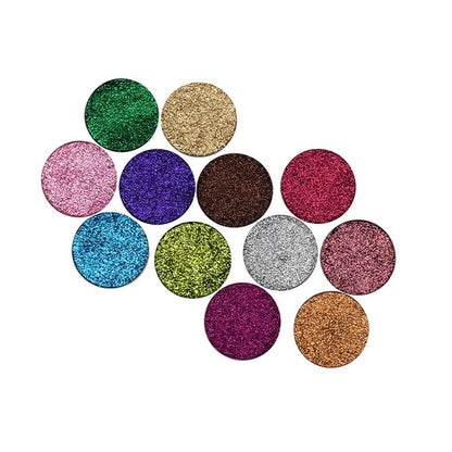 12 color eyeshadow glitter pressed eye shadow powder private label