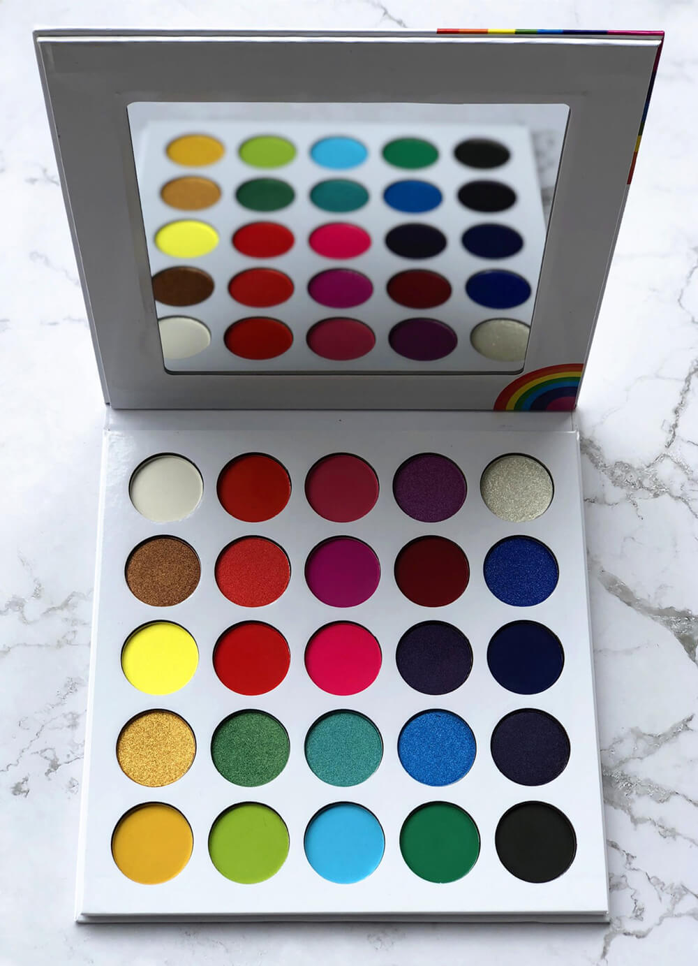 25 color rainbow eyeshadow palette waterproof high pigmented