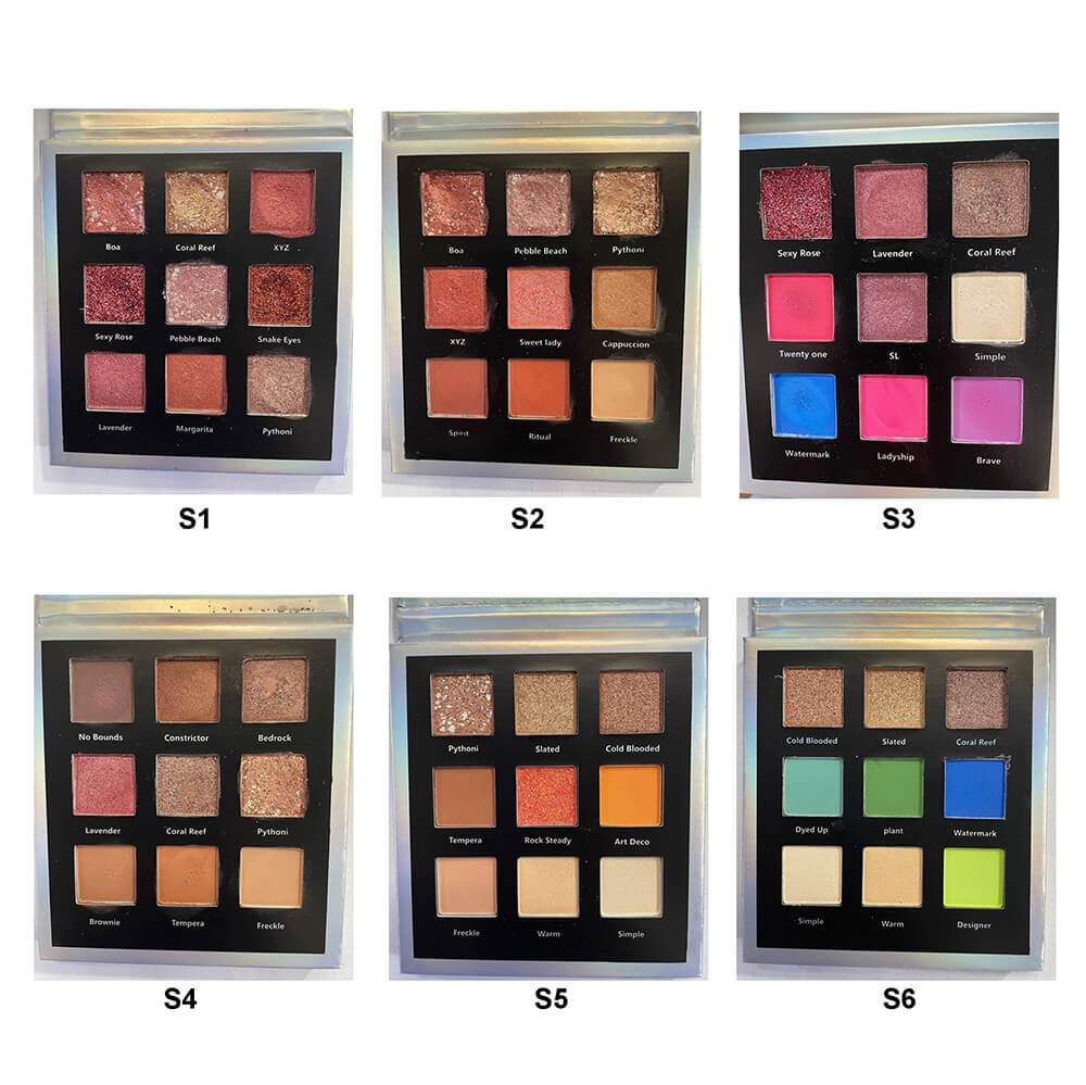 9 color eyeshadow palette high pigmented square eyeshadow