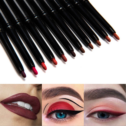 Delineador de labios de 12 colores Swivel High Pigment