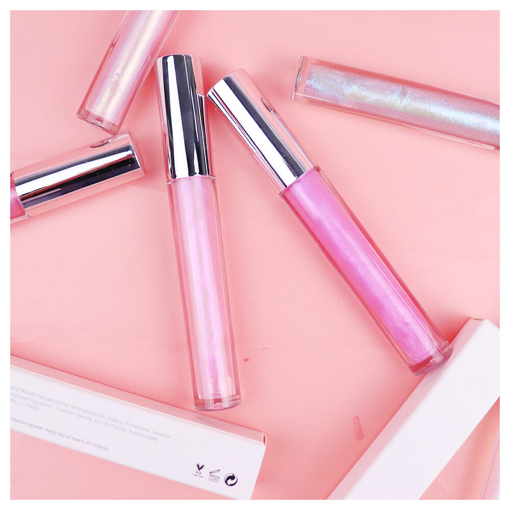 6 color lip gloss holographic shimmer vegan