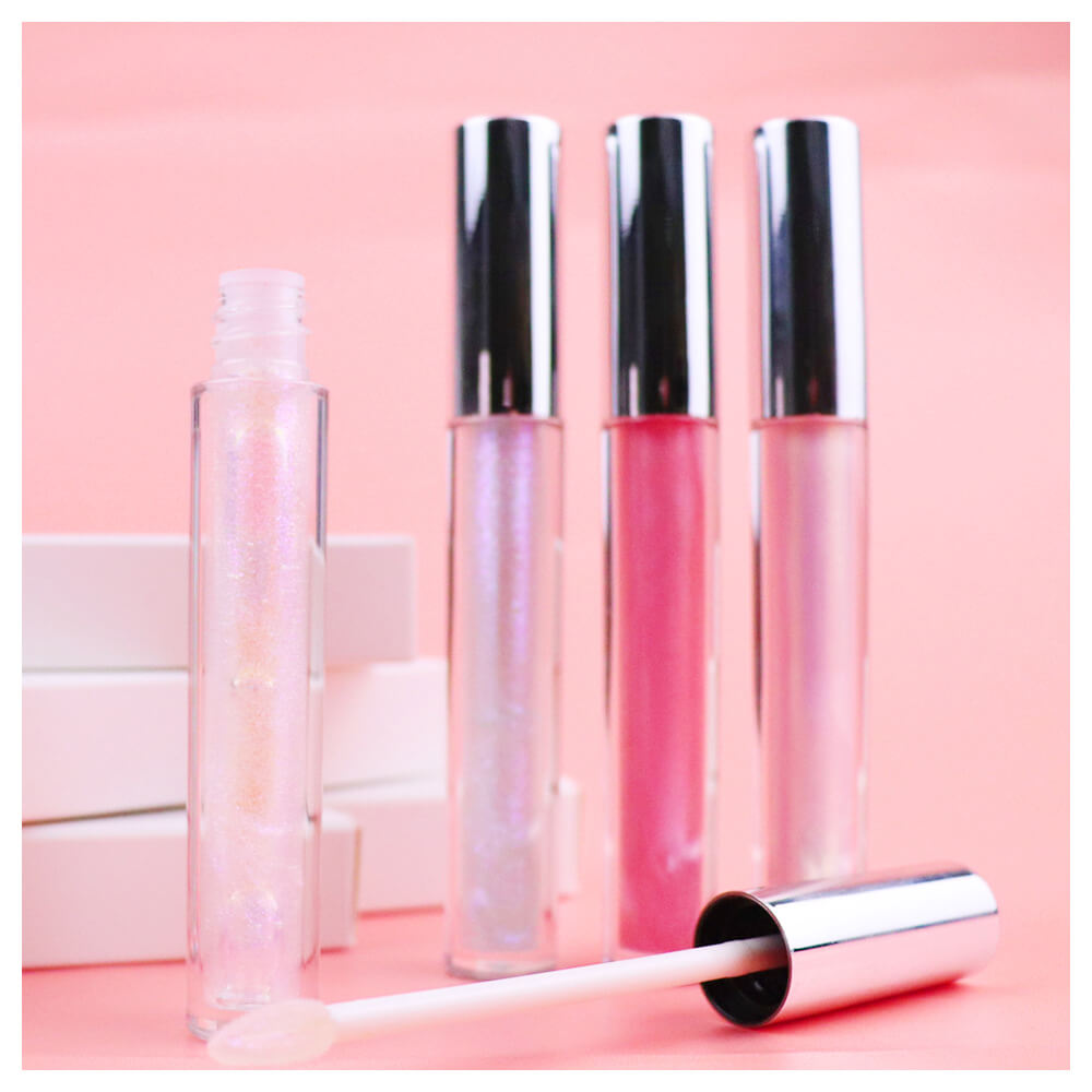 6 color lip gloss holographic shimmer vegan