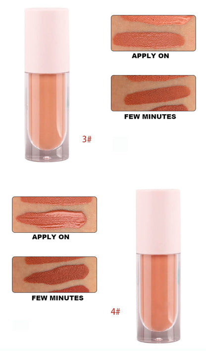 Lápiz labial líquido de 8 colores mate antiadherente nude