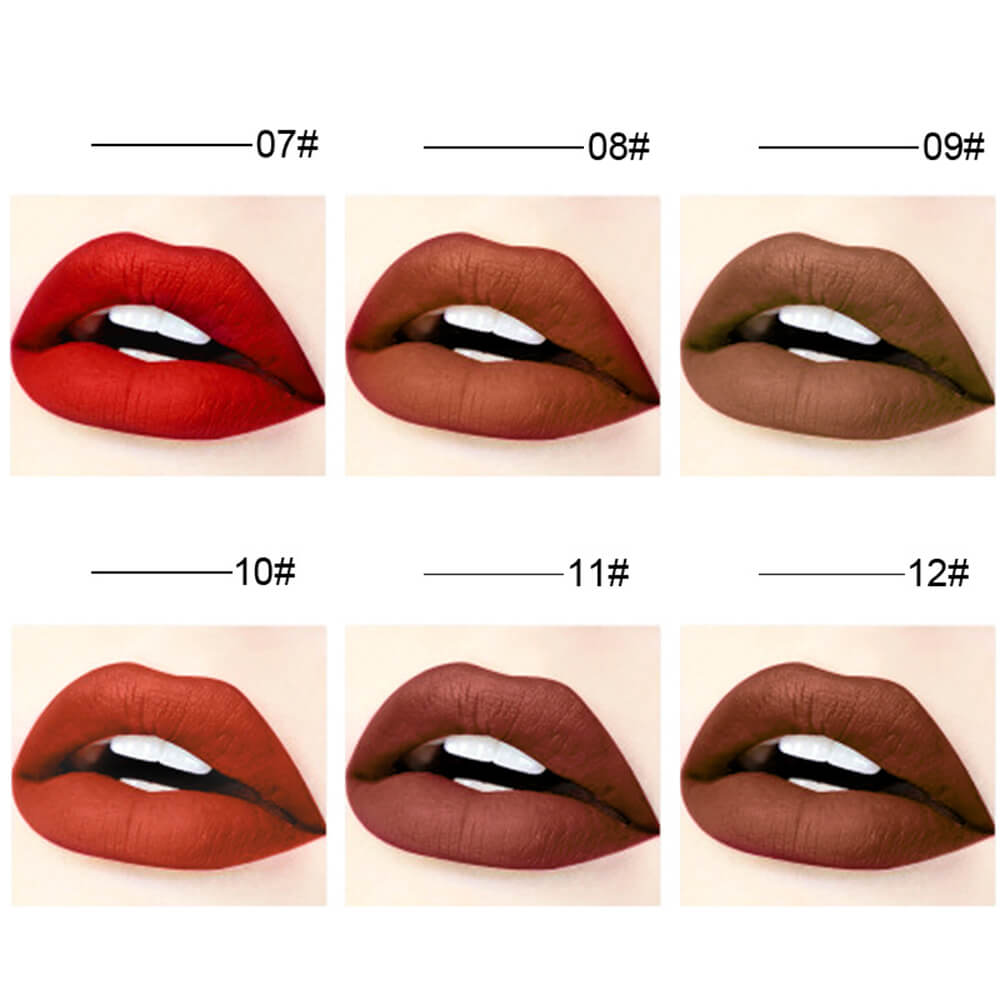 12 color liquid lipstick matte non-stick long lasting