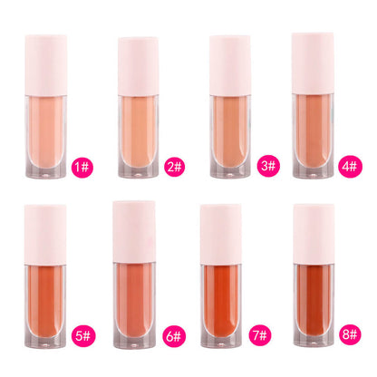 Lápiz labial líquido de 8 colores mate antiadherente nude